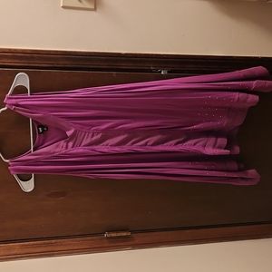 Womens Lee purple shark bite bottom hem tank top with rhinestones